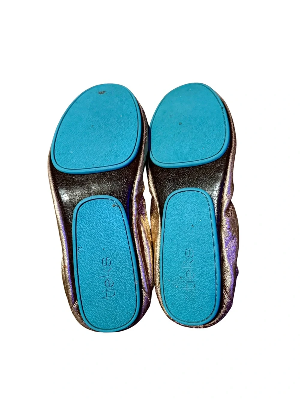 Tieks Metallic Rose Gold Ballet Flats - Picture 3 of 4